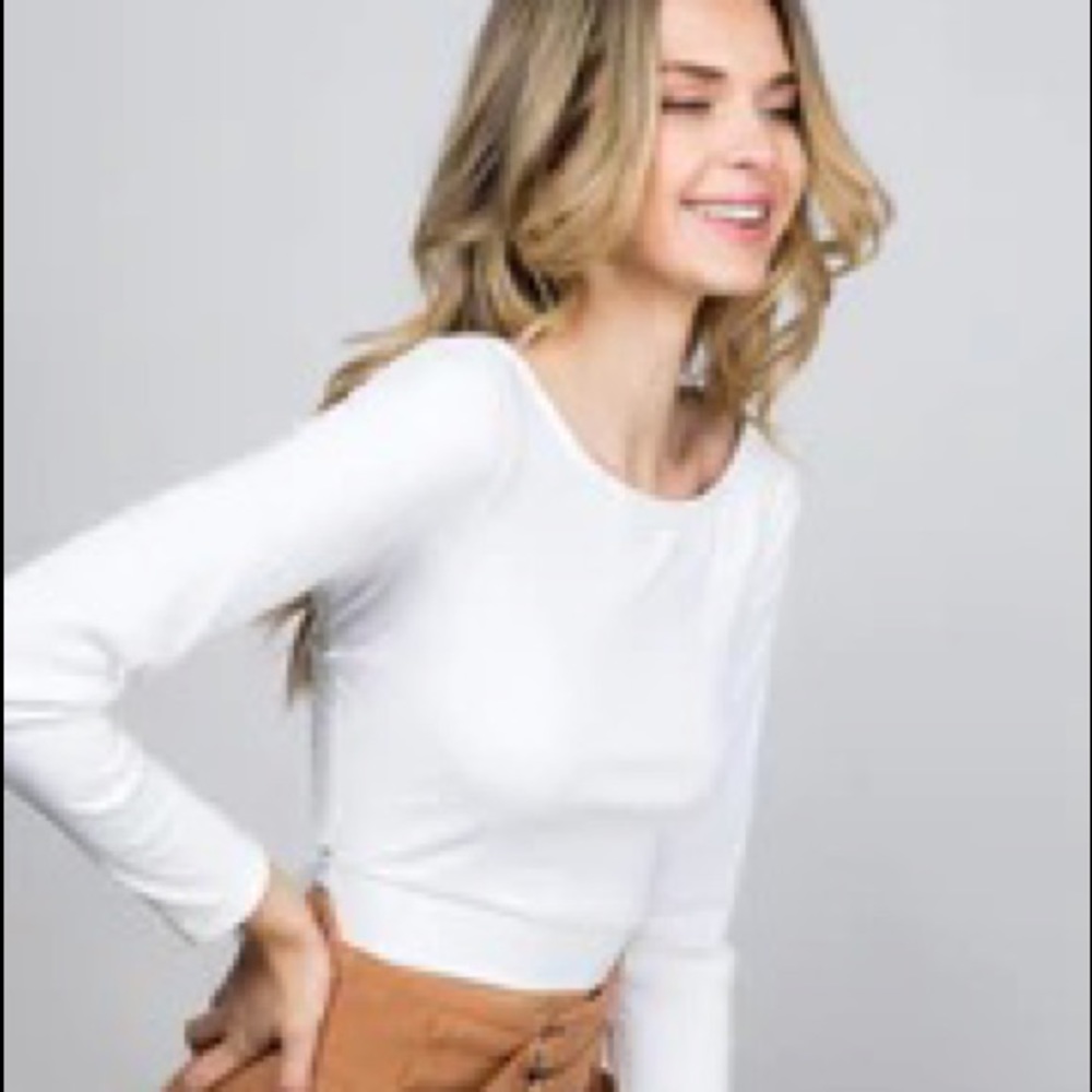 Criss Cross Back Tie Crop Top